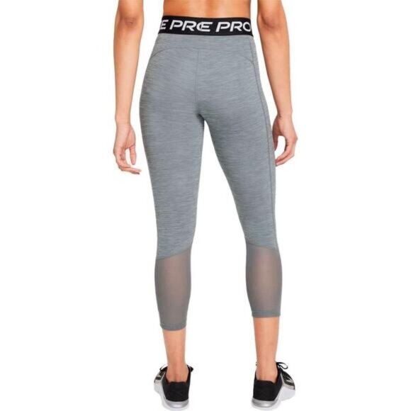NWT NIKE Pro 365 Women's Mid-Rise Crop Leggings Size Small Smoke Grey / Heather - Picture 2 of 10